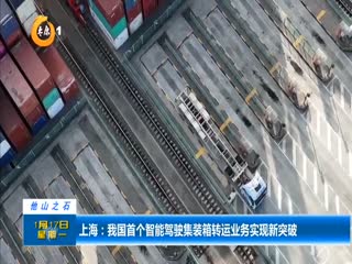 上海：我国首个智能驾驶集装箱转运业务实现新突破