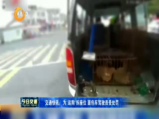 交通快讯：为“运狗”拆座位 面包车驾驶员受处罚